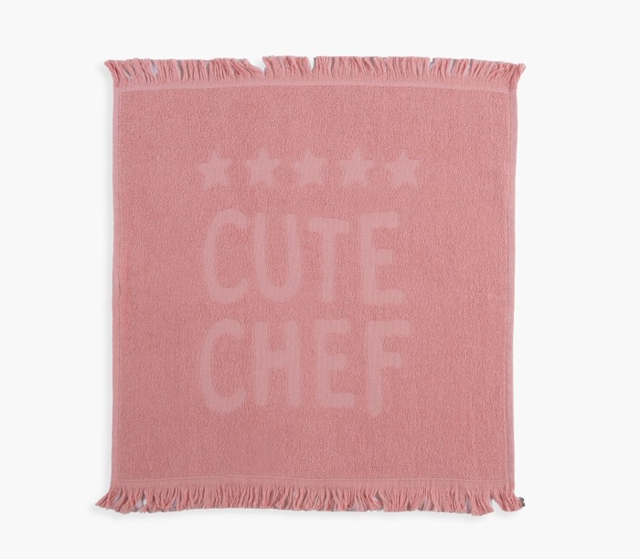 Ποτηρόπανο 1Τμχ Cute Chef NEF-NEF Ρόζ 50Χ50 