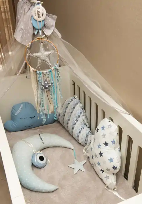 Dreamcatcher with Stars-Crescent with Star-Eye-Three Different Baby Bed Bubbles  