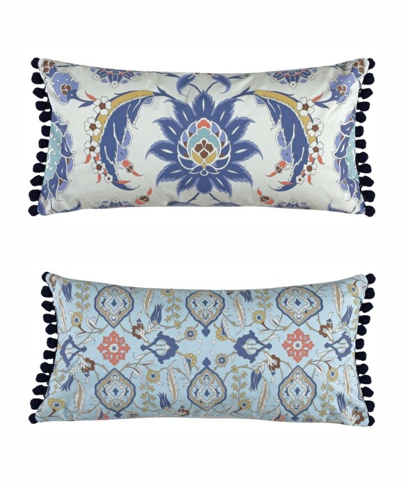 Decorative Pillow (With Filling) Fancy S22 02 ΚΕΝΤΙΑ Blue 30X60
