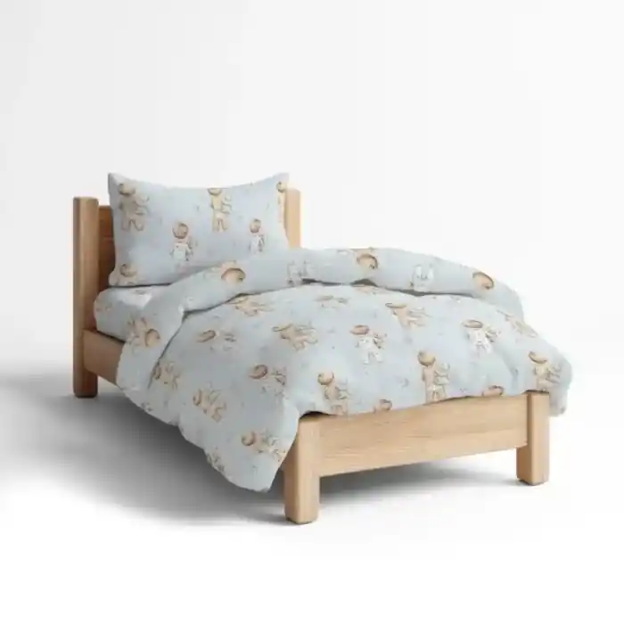 Κουβερλί Παιδικό Μονό Σέτ 2Τμχ Goodnight BOREA Σιέλ 
