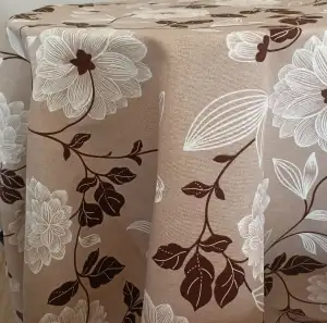 Floral Tablecloth B 1 Piece EFHI Brown-Floral 1,40x1,40