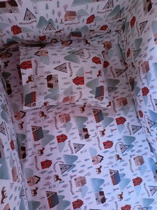 Baby Cradle Dowry 3 Piece Set-> Panta - Bed sheet- Pillow case EFHI Colorful  Photo 3