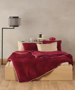 Duvet Cover Double 1Pc Ivanna 05 KENTIA Bordeaux  