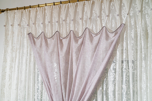 Balcony Door Lace Curtain with Additional Curtain Trap on it Photo 2