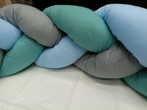Braid Bed EFHI 1 Piece EFHI Turquoise-Ciel-Grey 