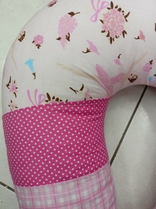 Baby Breastfeeding Pillow Children's Shows Plaid Polka Dots EFHI 1 Pc EFHI Pink  Photo 2