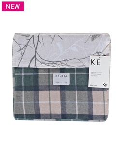 Sheets Extra Double Flannel Set 4 Pcs Chalet 34 KENTIA Green-Brown-Beige  Photo 5